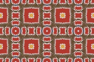 Navajo pattern Seamless Mughal architecture Motif embroidery, Ikat embroidery Design for Print pattern vintage flower folk navajo patchwork pattern vector