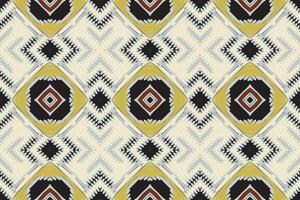 Navajo pattern Seamless Mughal architecture Motif embroidery, Ikat embroidery Design for Print border embroidery ancient egypt vector