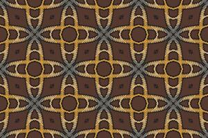 Bukhara pattern Seamless Mughal architecture Motif embroidery, Ikat embroidery Design for Print vector