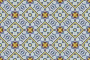 peruano modelo sin costura pañuelo impresión seda motivo bordado, ikat bordado diseño para impresión Corbata tintura funda de almohada sambal puri curti Mughal arquitectura vector