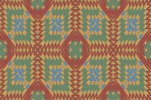 kilim modelo sin costura nativo americano, motivo bordado, ikat bordado diseño para impresión escandinavo modelo sari étnico natividad gitano modelo vector