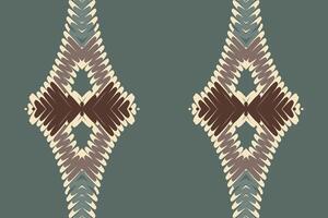 Dhoti Pattern Seamless Mughal architecture Motif embroidery, Ikat embroidery Design for Print tapestry floral kimono repeat pattern lacing spanish motif vector