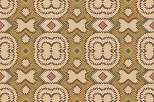 Kurti Pattern Seamless Bandana print silk Motif embroidery, Ikat embroidery Design for Print indigenous art aboriginal art pattern floral kurti mughal border vector