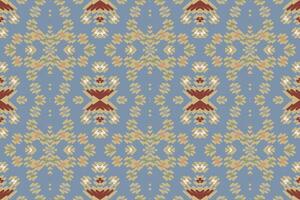 curti modelo sin costura escandinavo modelo motivo bordado, ikat bordado diseño para impresión indígena Arte aborigen Arte modelo floral curti Mughal frontera vector