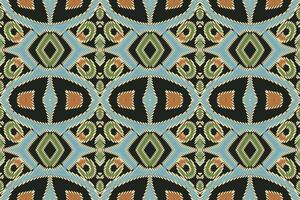 Navajo pattern Seamless Bandana print silk Motif embroidery, Ikat embroidery Design for Print indigenous art aboriginal art pattern floral kurti mughal border vector