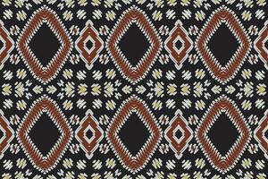 Corbata colorante modelo sin costura pañuelo impresión seda motivo bordado, ikat bordado diseño para impresión indígena Arte aborigen Arte modelo floral curti Mughal frontera vector
