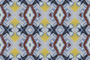 Baroque pattern Seamless Native American, Motif embroidery, Ikat embroidery Design for Print pattern vintage flower folk navajo patchwork pattern vector