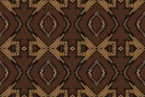Baroque pattern Seamless Mughal architecture Motif embroidery, Ikat embroidery Design for Print pattern vintage flower folk navajo patchwork pattern vector
