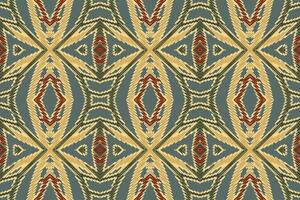 pañuelo de papel dupatta sin costura nativo americano, motivo bordado, ikat bordado diseño para impresión egipcio jeroglíficos tibetano geo modelo vector