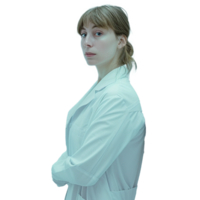 A female doctor on transparent background png