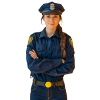 Portrait of a police on transparent background png