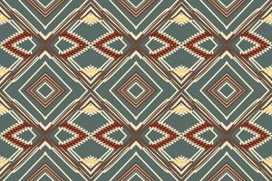 kilim modelo sin costura nativo americano, motivo bordado, ikat bordado diseño para impresión interminable arabesco paño dupatta chal pañuelo impresión seda kurta hombres vector