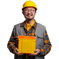 A Labor construction worker, isolated on transparent background png