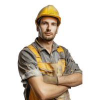 A Labor construction worker, isolated on transparent background png