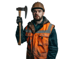 A Labor construction worker, isolated on transparent background png