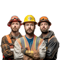 A Labors construction workers, isolated on transparent background png