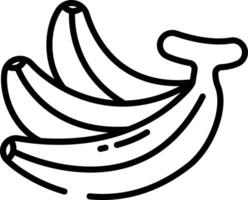 Banana outline illustration vector