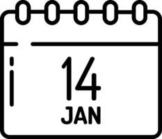 Calendar outline illustration vector
