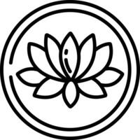 Lotus outline illustration vector