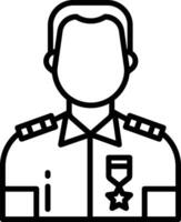 Police outline illustration vector