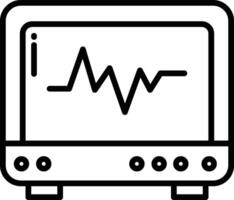 ecg contorno ilustración vector