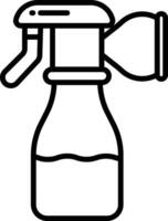 Breast Pump outline illustration vector