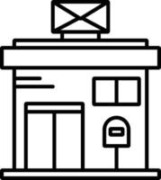 Post office outline illustration vector