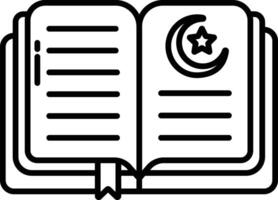 Quran outline illustration vector