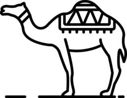 Camel outline illustration vector