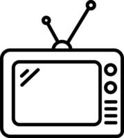 Television outline illustration vector