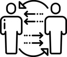 Connection user outline illustration vector