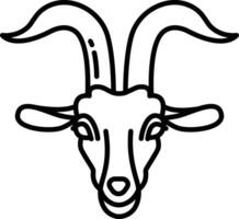 Goat outline illustration vector