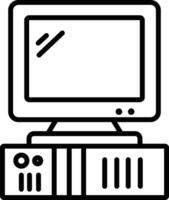 Computer outline illustration vector