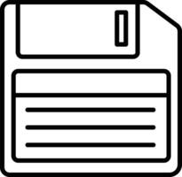 floppy outline illustration vector