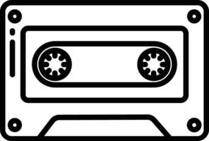 Cassette outline illustration vector