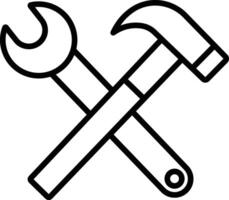 Tools outline illustration vector