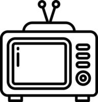 Television outline illustration vector