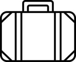 suitcase outline illustration vector