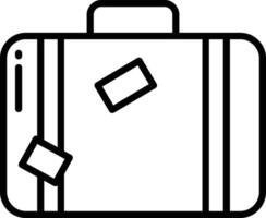 Suitcase outline illustration vector