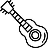 Guitar outline illustration vector