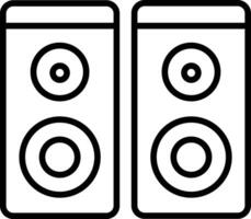 speaker box outline illustration vector