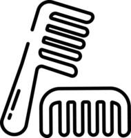Comb outline illustration vector