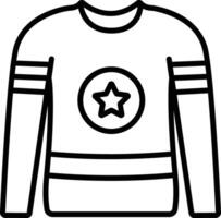 Hockey jersey outline illustration vector