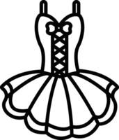 Ballet frock outline illustration vector