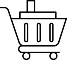 Shopping Cart outline illustration vector