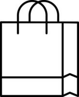 Shopping Bag outline illustration vector