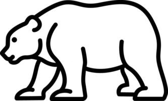 Bear outline illustration vector