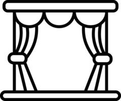 auditorium stage outline illustration vector