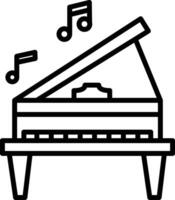 Piano Class outline illustration vector