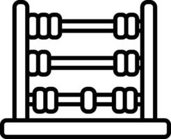 Abacus outline illustration vector